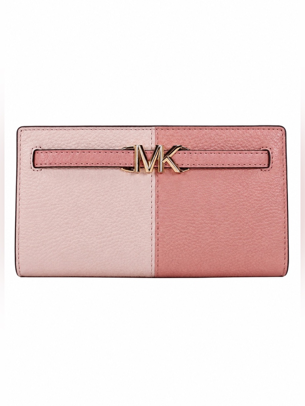 NWT MICHAEL KORS Reed Large Snap Wallet – Primrose (Two-Tone Pink)